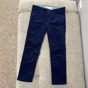 Navy blue corduroy pants for a little girl
